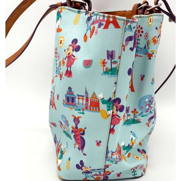 Disney Dooney & Bourke 2017 Flower Garden Festival Figment Flynn Large Tote Bag - Picture 13 of 16